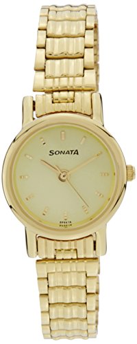 Sonata Analog Gold Dial Women s Watch NL8976YM09W NN8976YM09W