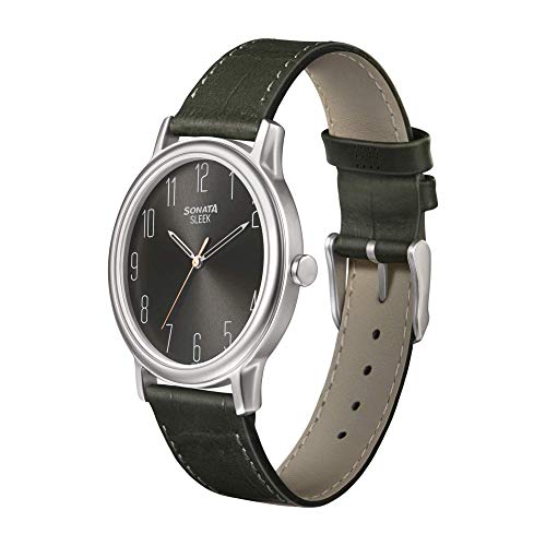 Sonata sleek 2025 green dial watch